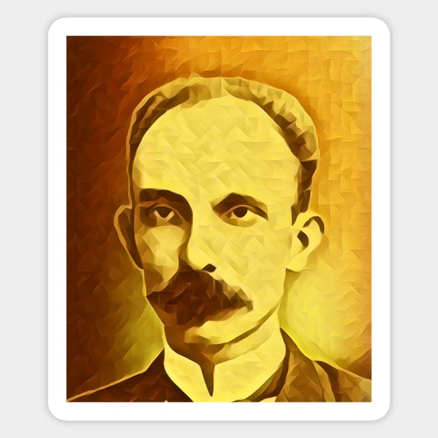 José Martí Golden Portrait | Jose Marti Artwork 8 Sticker by JustLit